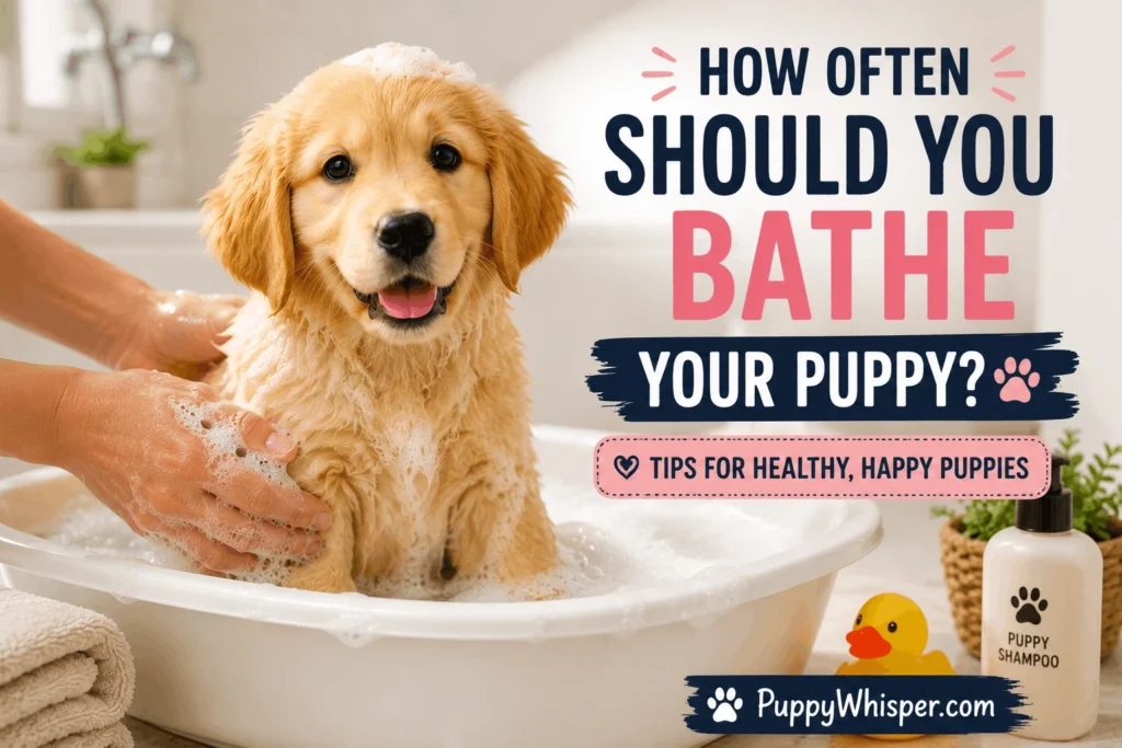 How often should you bathe a puppy golden retriever puppy bath time