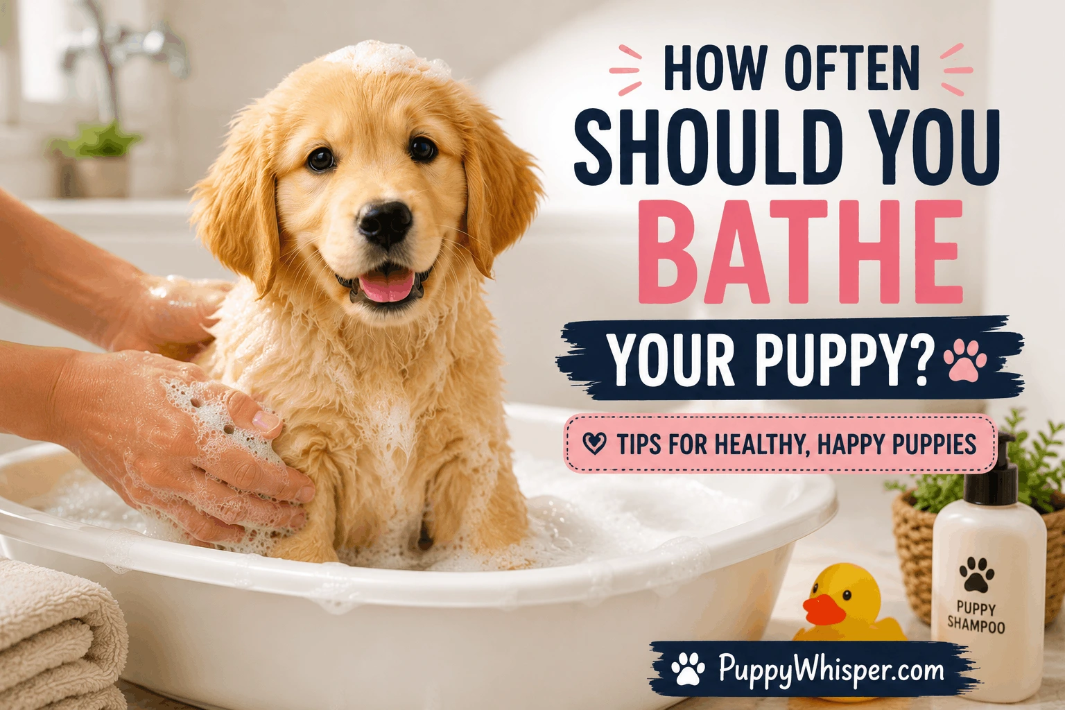 How often should you bathe a puppy golden retriever puppy bath time